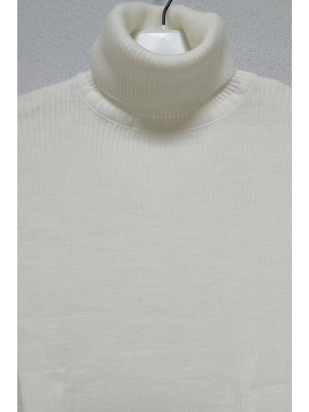 Ekru Balıkçı Yaka Fitilli Slim Elbise-2