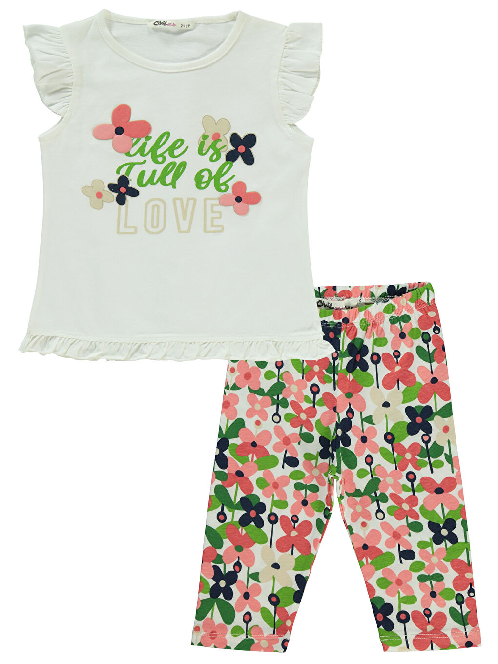 Girls Kız Çocuk Takım 2-5 Yaş Ekru