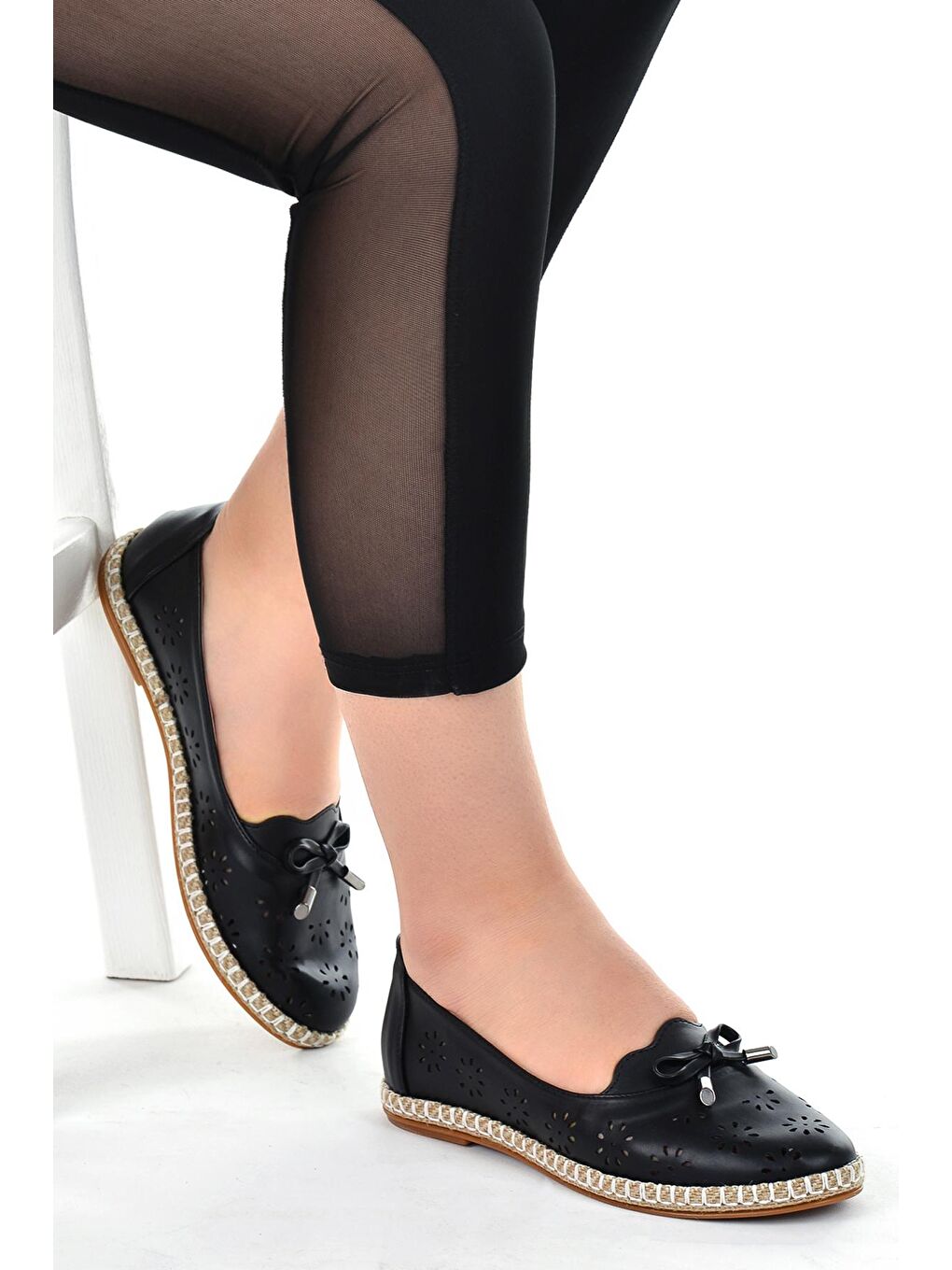 Siyah Günlük Anatomik Kadın Babet Ayakkabı 139-45