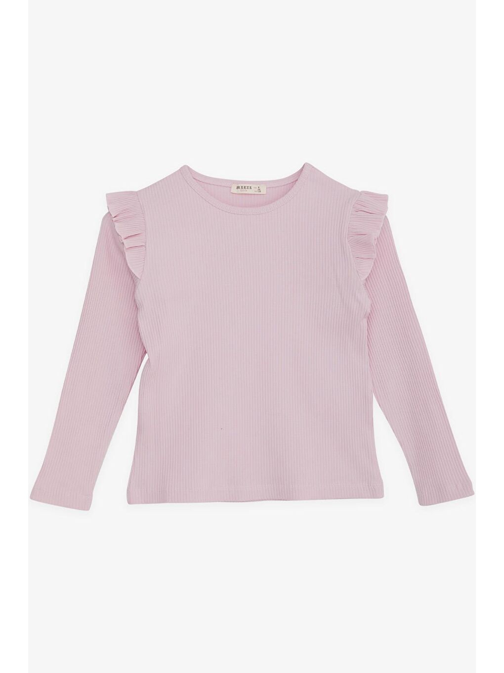 Kız Çocuk Uzun Kollu Bluz Fırfırlı Pembe (8-14 Yaş)