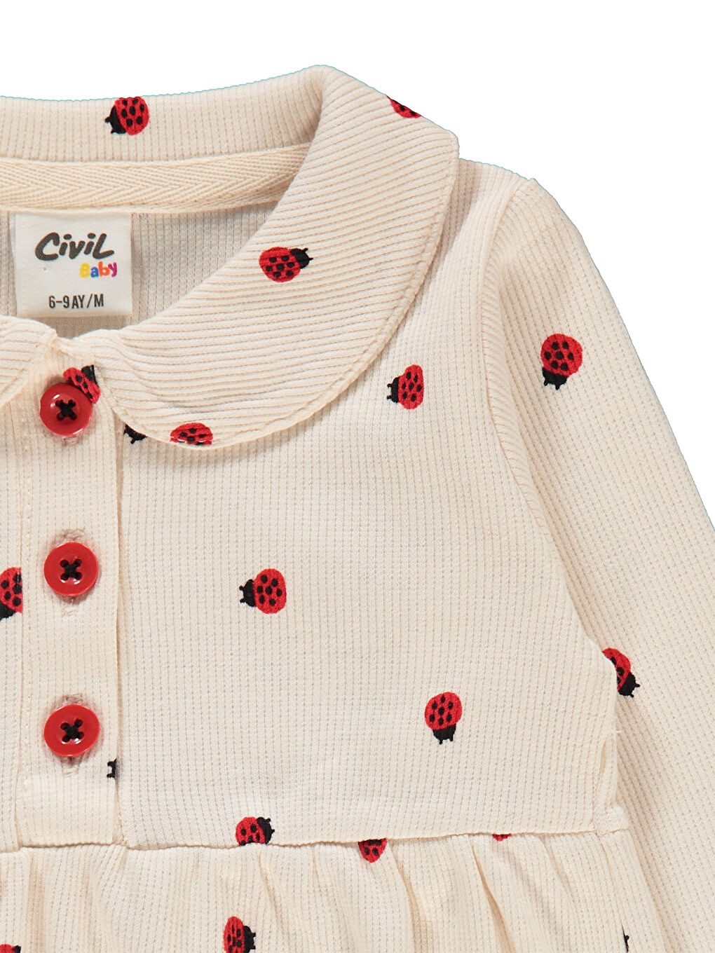 Bej Baby Kız Bebek Elbise 6-18 Ay FilDişi-2