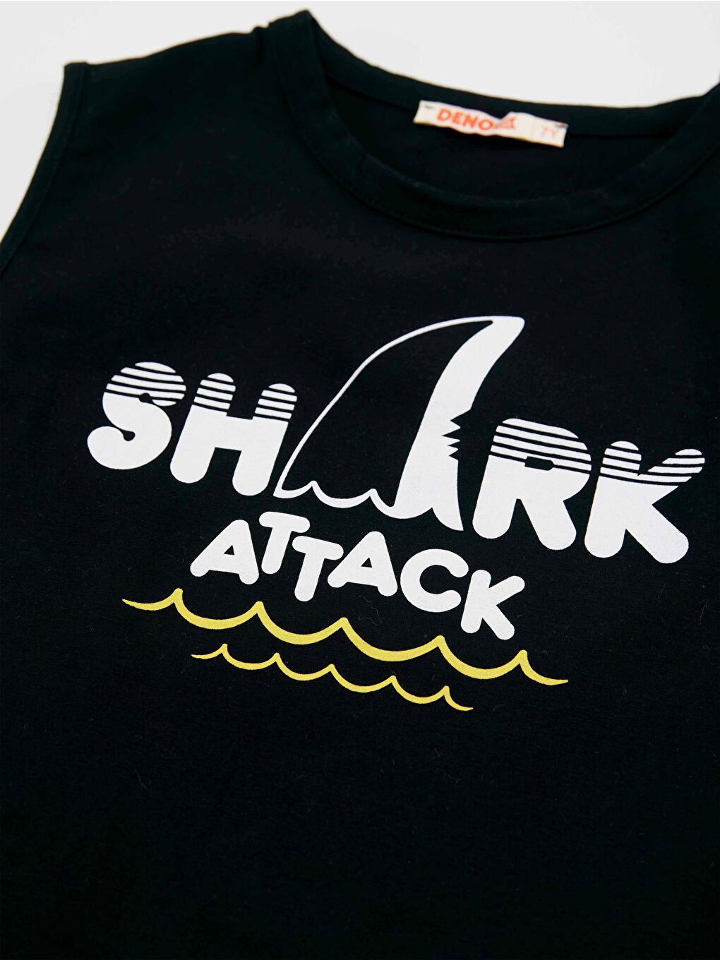 Karışık Shark Attack Erkek Çocuk Kapri Şort Takım-4