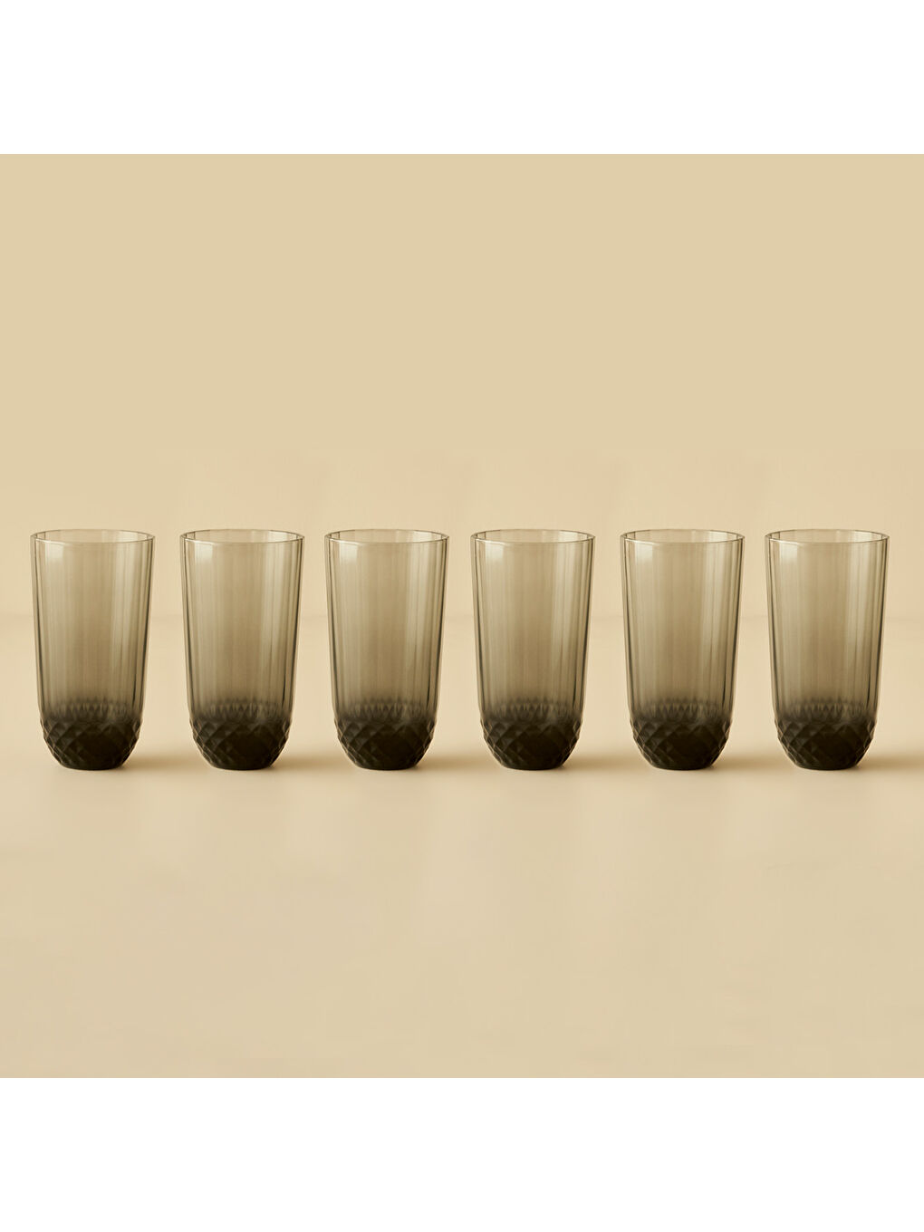 Colore Kesme Meşrubat Bardağı 6'lı Antrasit (345 cc)