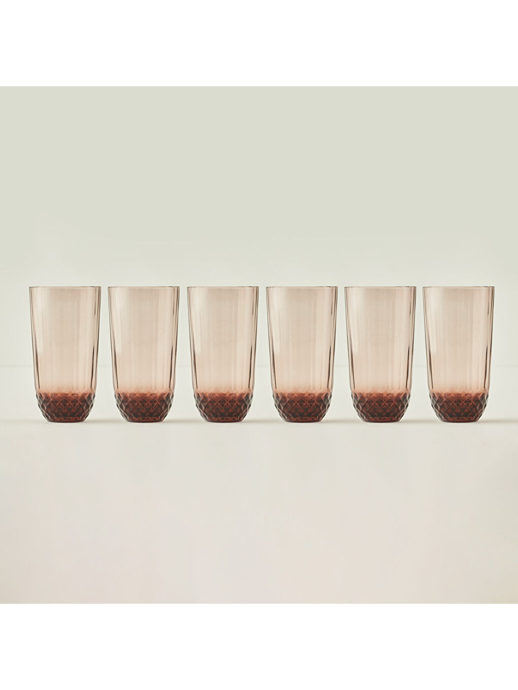 Colore Kesme Meşrubat  Bardağı 6'lı Kahverengi (345 cc)