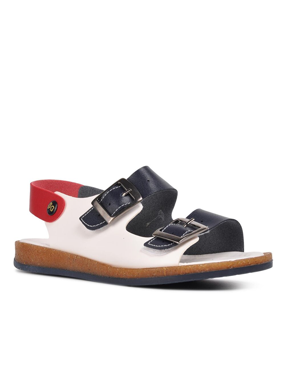 006 Lacivert-Beyaz-Kırmızı Çocuk Sandalet-2