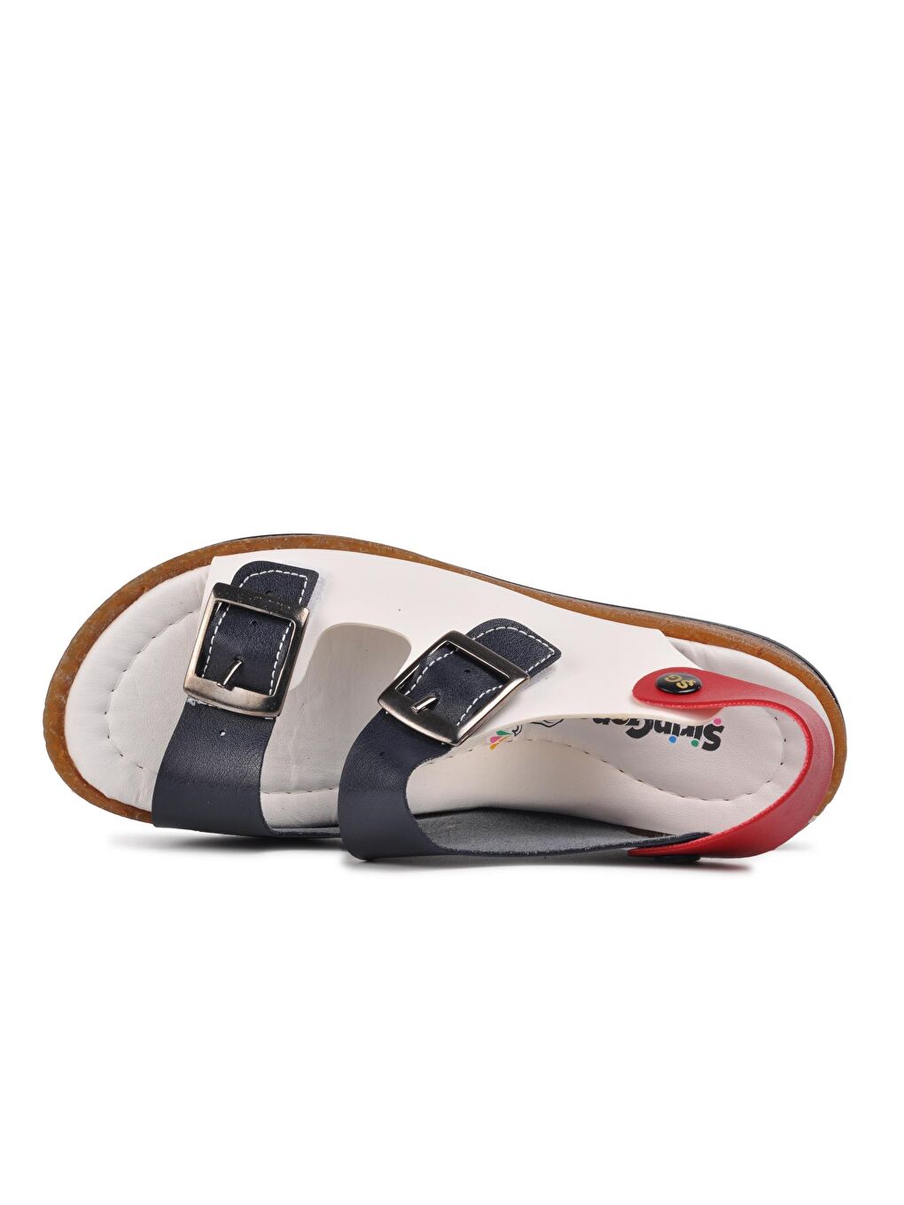 006 Lacivert-Beyaz-Kırmızı Çocuk Sandalet-3