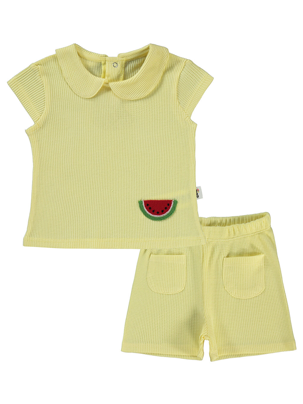 Baby Kız Bebek Şortlu Takım 6-18 Ay Sarı-1