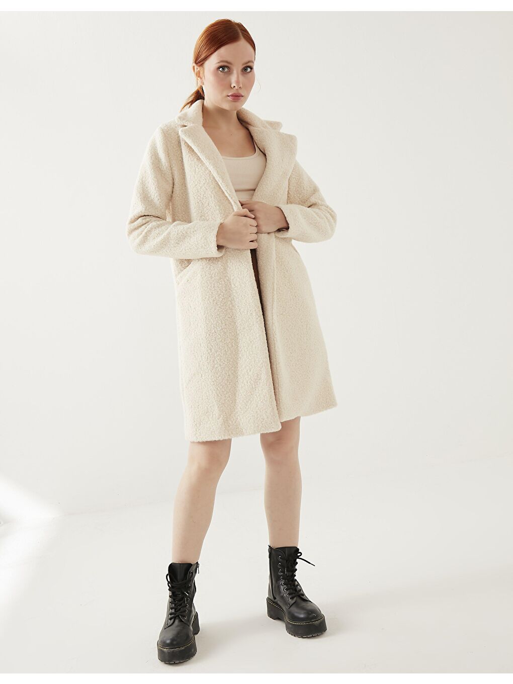 Kadın Ekru Buklet Kaban-2