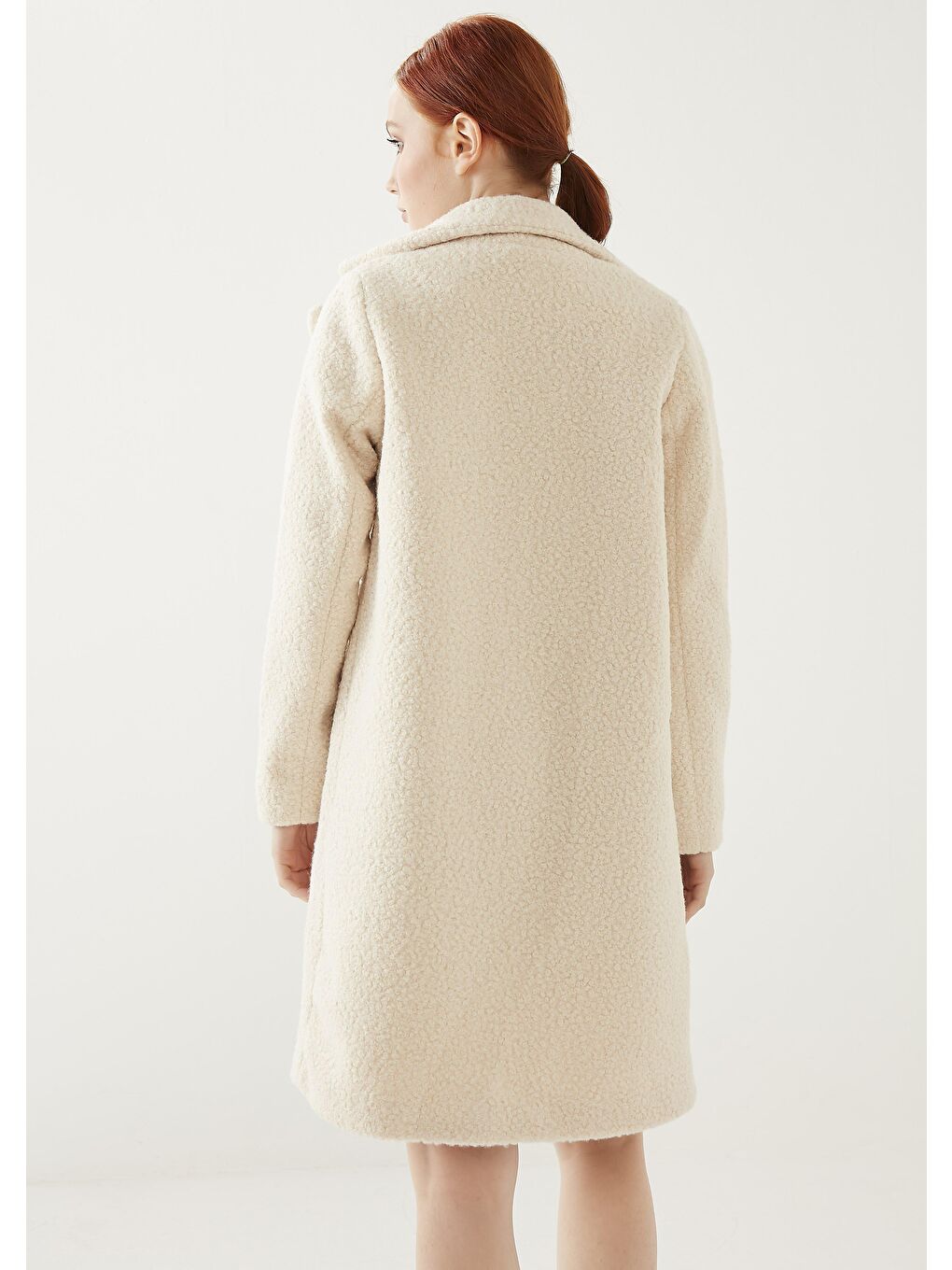 Kadın Ekru Buklet Kaban-3