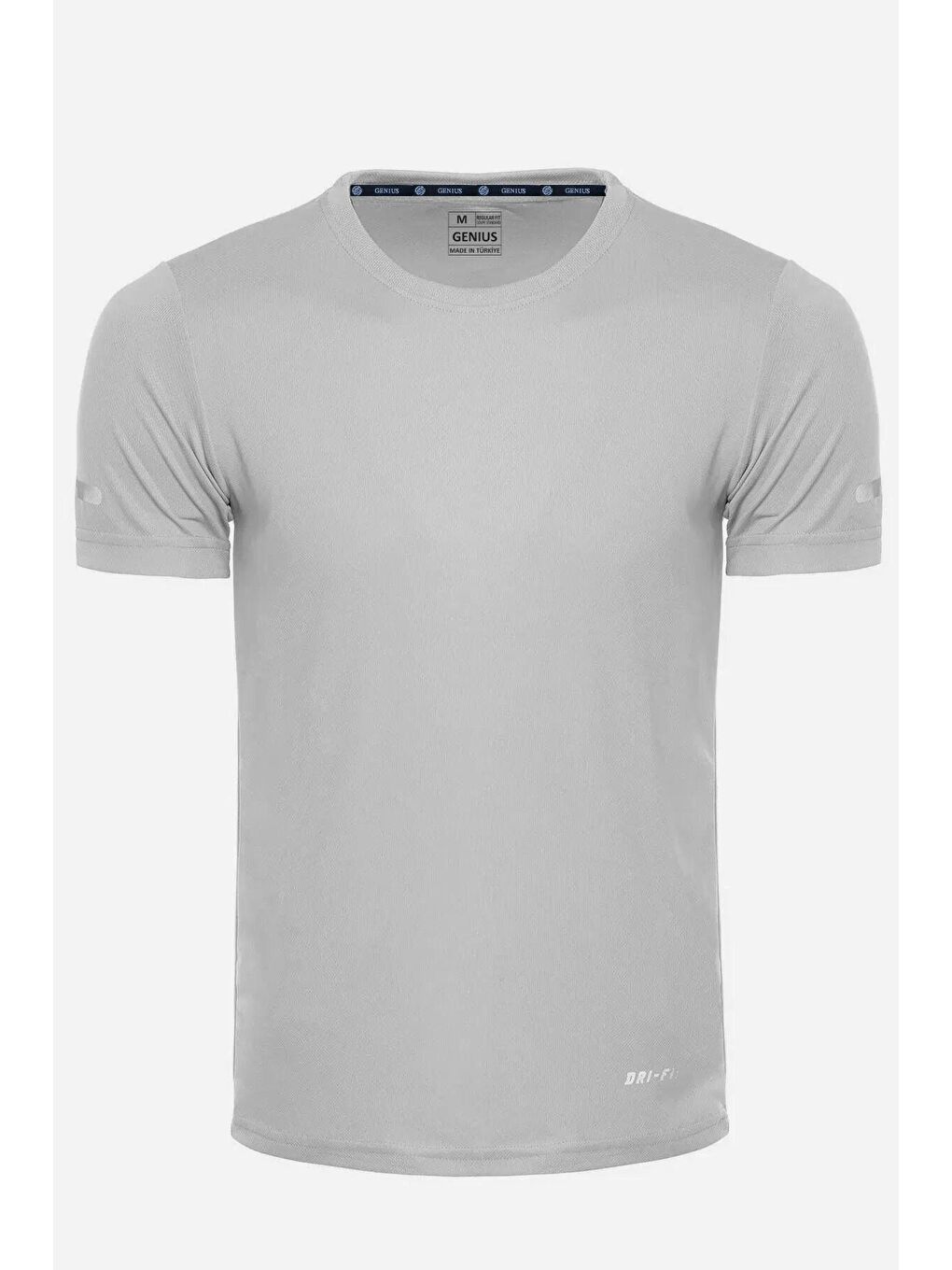 GENIUS STORE Gri Erkek Nem Emici Hızlı Kuruma Atletik Teknik Performans Spor T-shirt Drıfıt-kısakol - 1