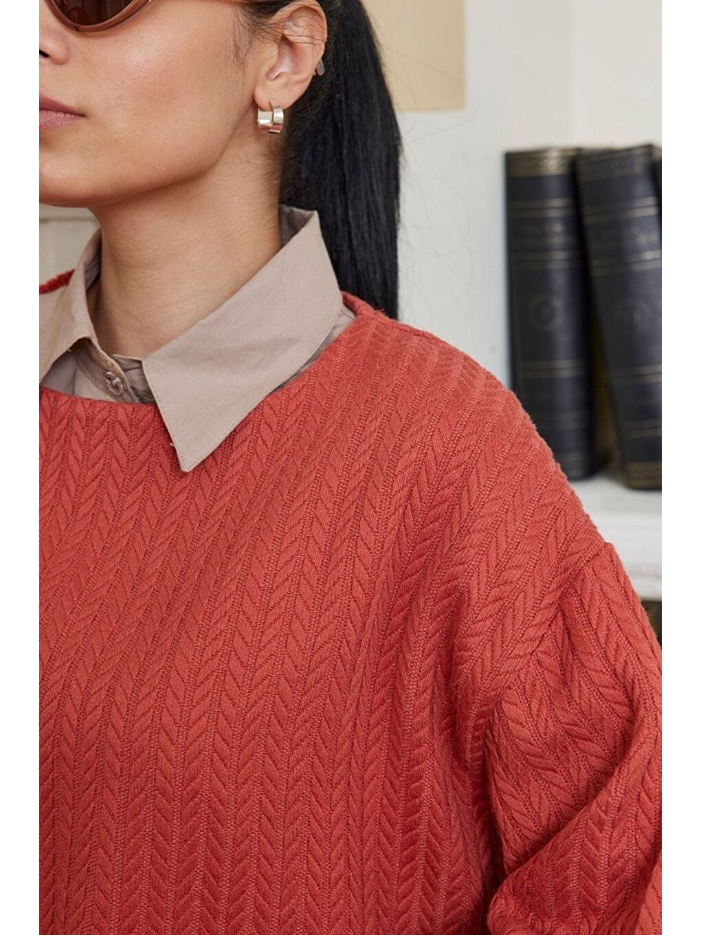 Kahverengi Kiremit Triko Crop-4