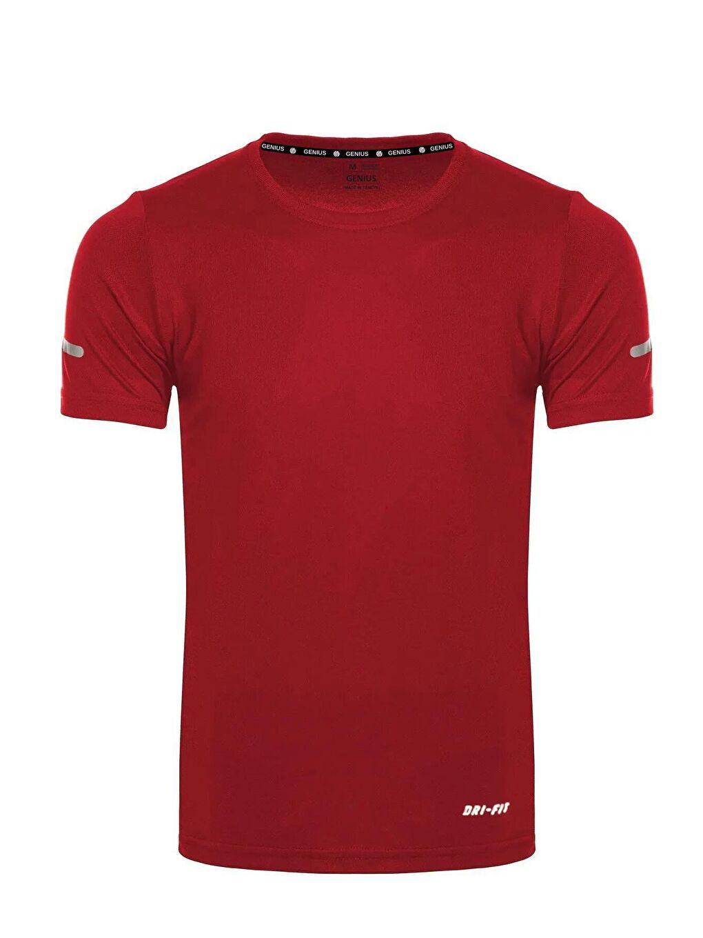 GENIUS STORE Kırmızı Erkek Nem Emici Hızlı Kuruma Atletik Teknik Performans Spor T-shirt Drıfıt-kısakol - 1