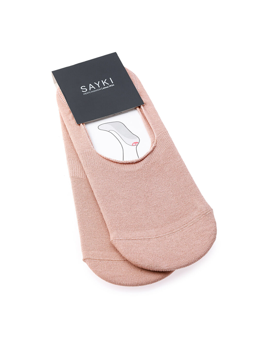 Bej Düz Pamuklu İkili Babet Çorap-1