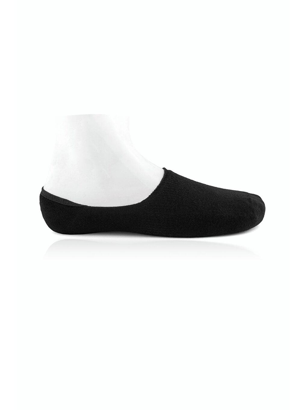 6'lı  kadın  Siyah Bambu Dikişsiz Silikonlu Kaydırmaz Topuk Kaliteli Görünmez Babet Çorap-1
