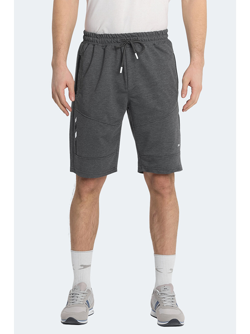 NASIM Erkek Cepli Koyu Gri Şort-1