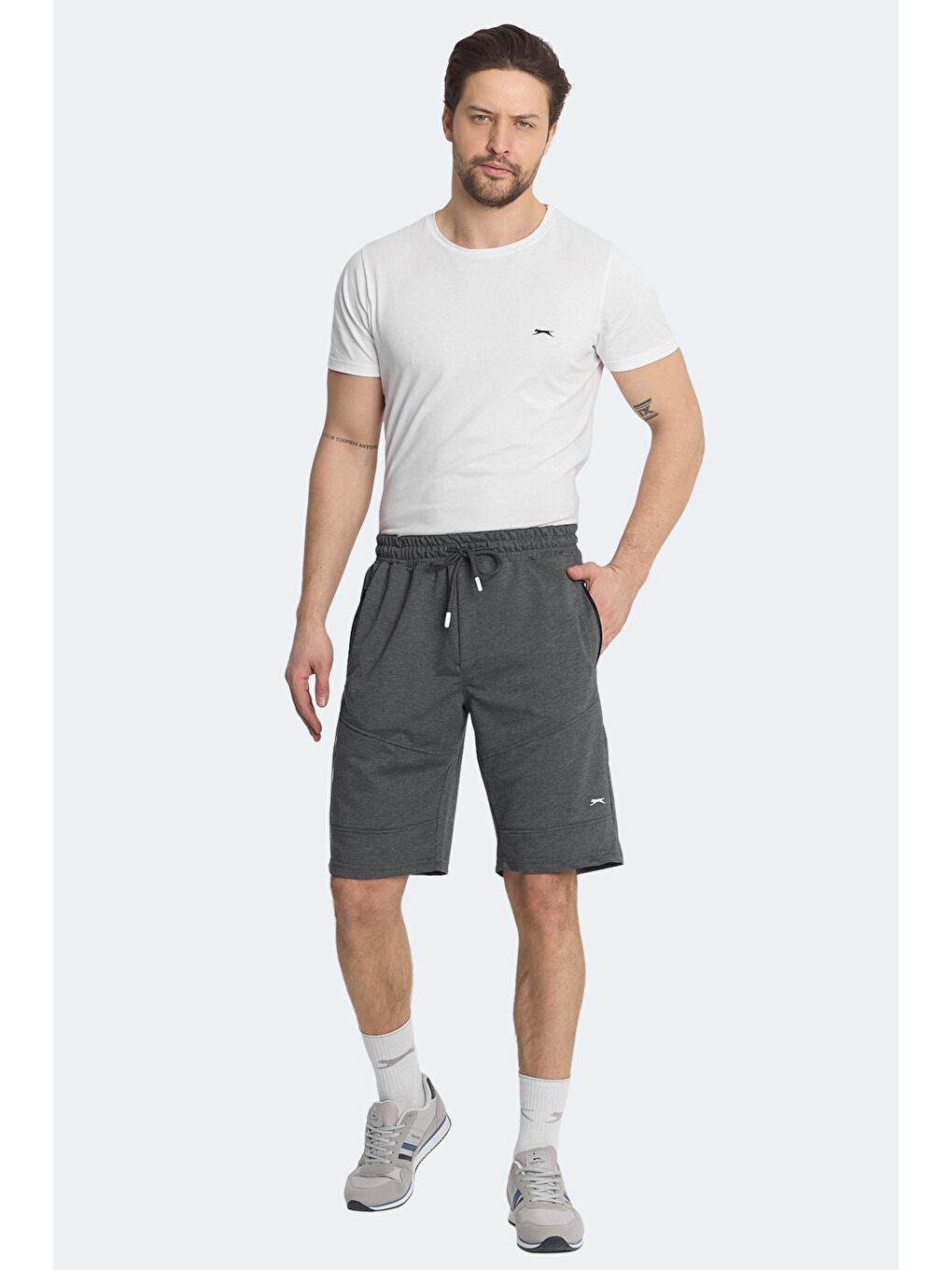 NASIM Erkek Cepli Koyu Gri Şort-6