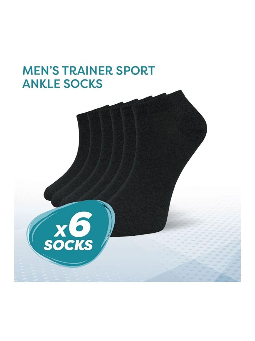 6'lı Erkek Siyah Pamuklu Yüksek Kaliteli Yumuşak Nefes Alabilen Dayanıklı Premium Kutulu Patik Çorap-1