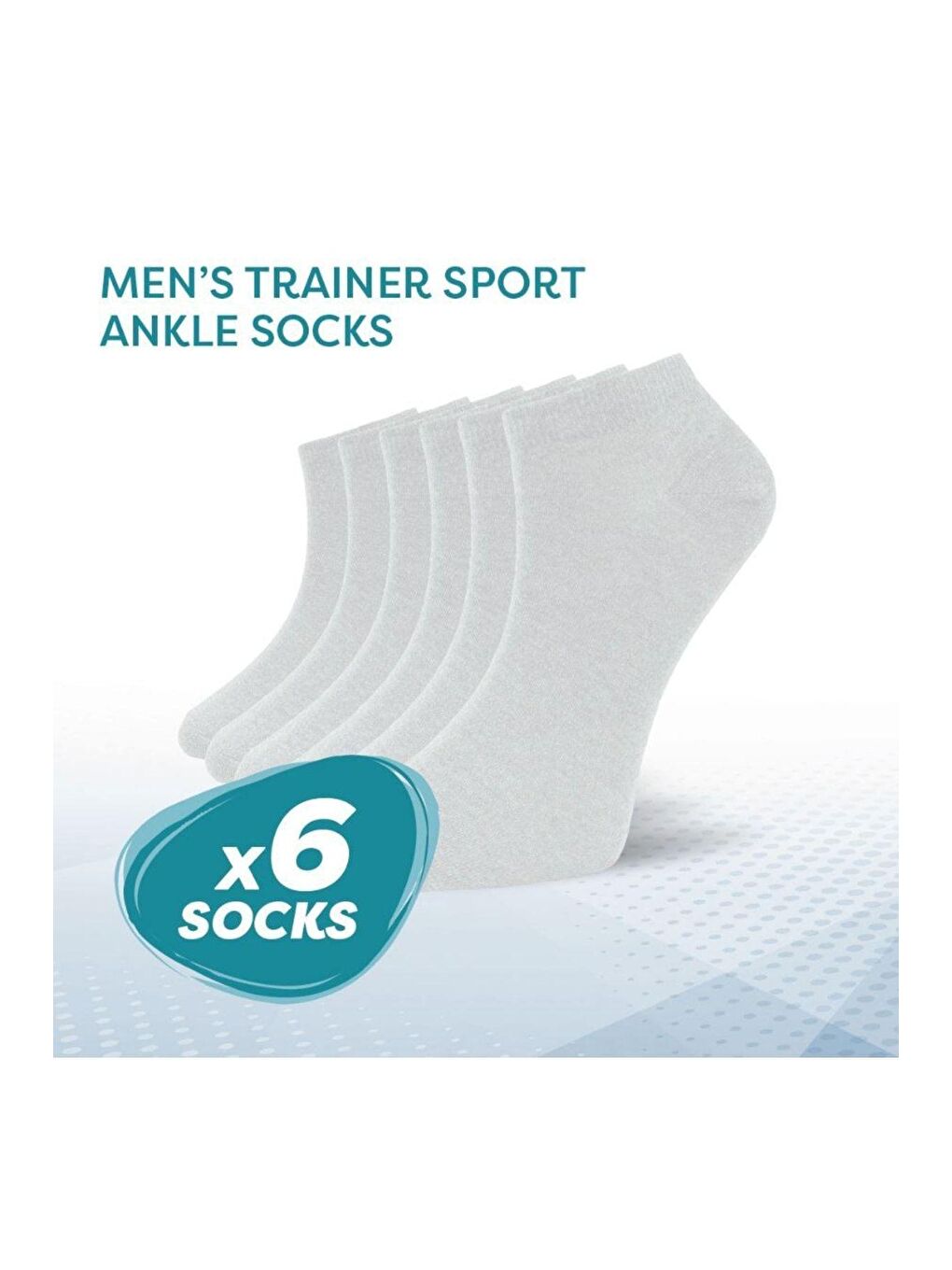 6'lı Erkek Beyaz Pamuklu Yüksek Kaliteli Yumuşak Nefes Alabilen Dayanıklı Premium Kutulu Patik Çorap