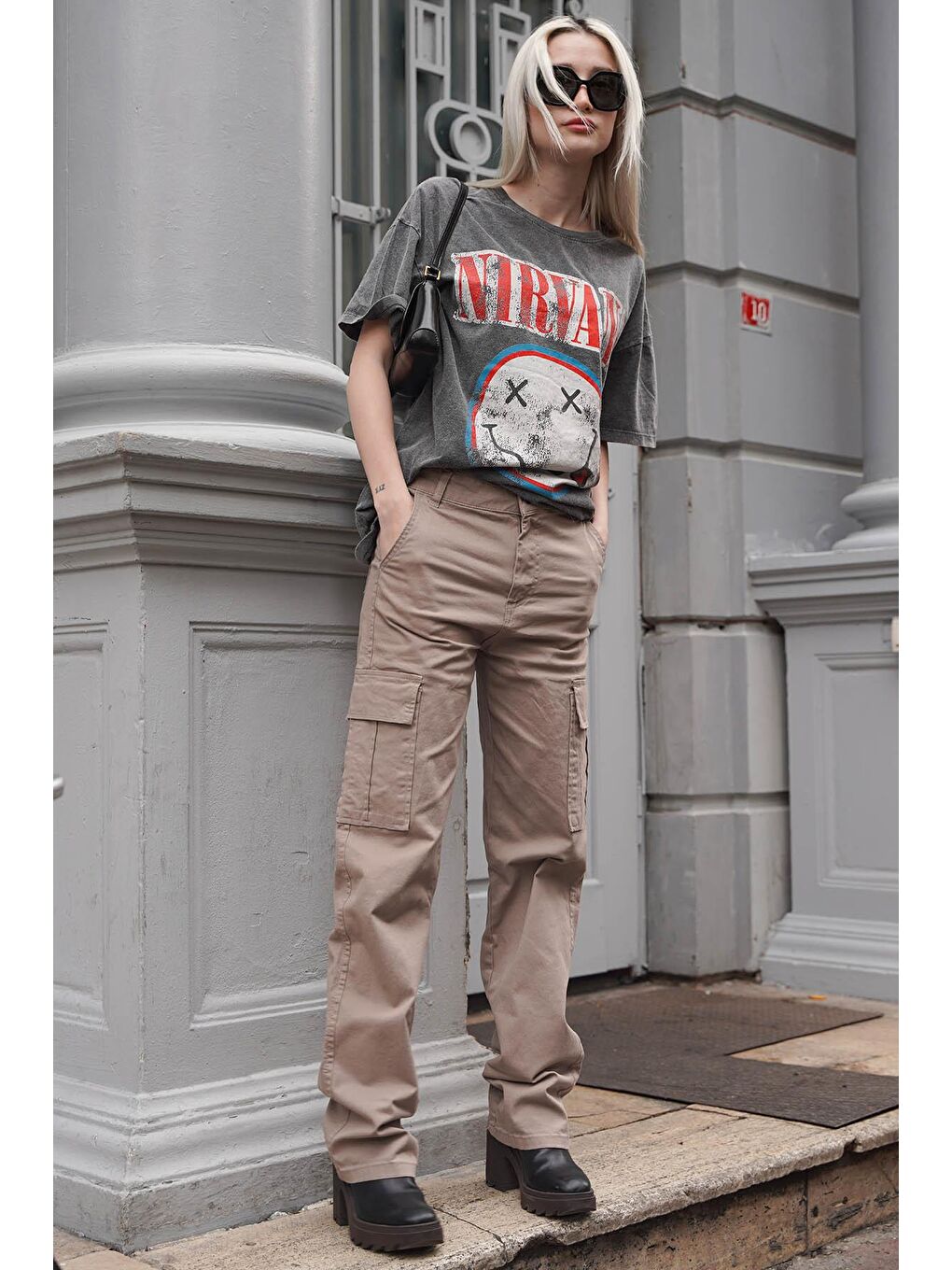 Bej Taş Rengi Cep Detaylı Kargo Pantolon Mg1602-1