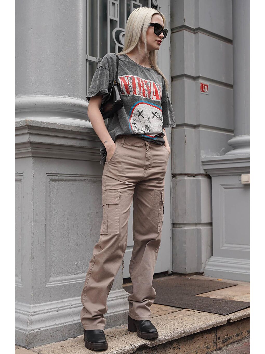 Bej Taş Rengi Cep Detaylı Kargo Pantolon Mg1602-3