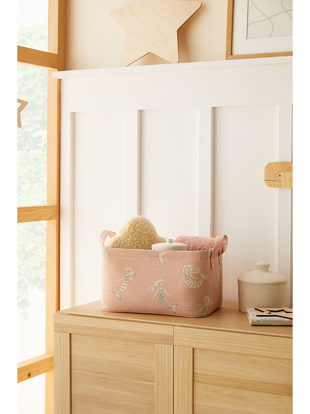 Çocuk Odası Deniz Kızı Sepet 30 x 21 x 18 cm