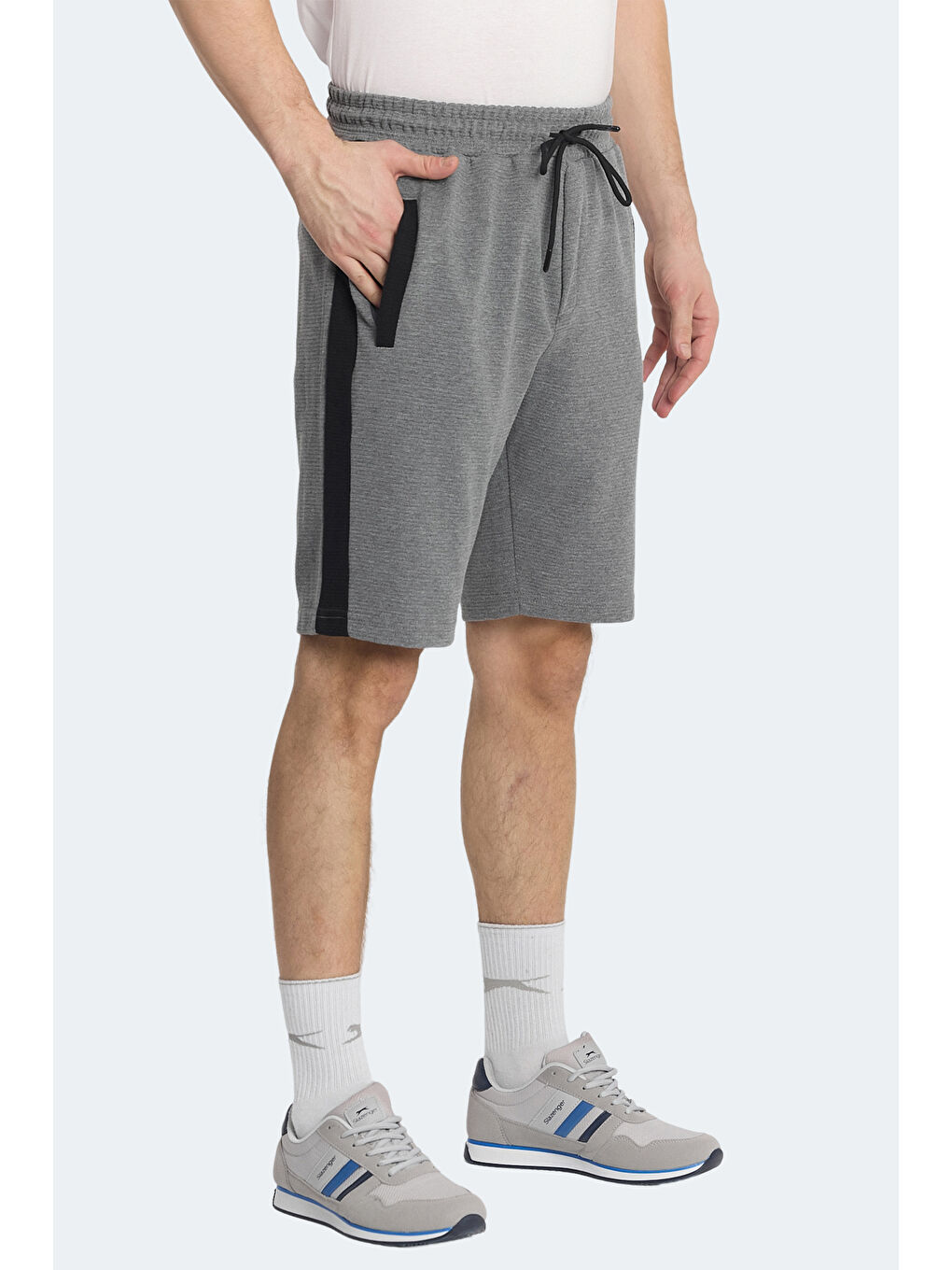 NANDO I Erkek Cepli Koyu Gri Şort-2