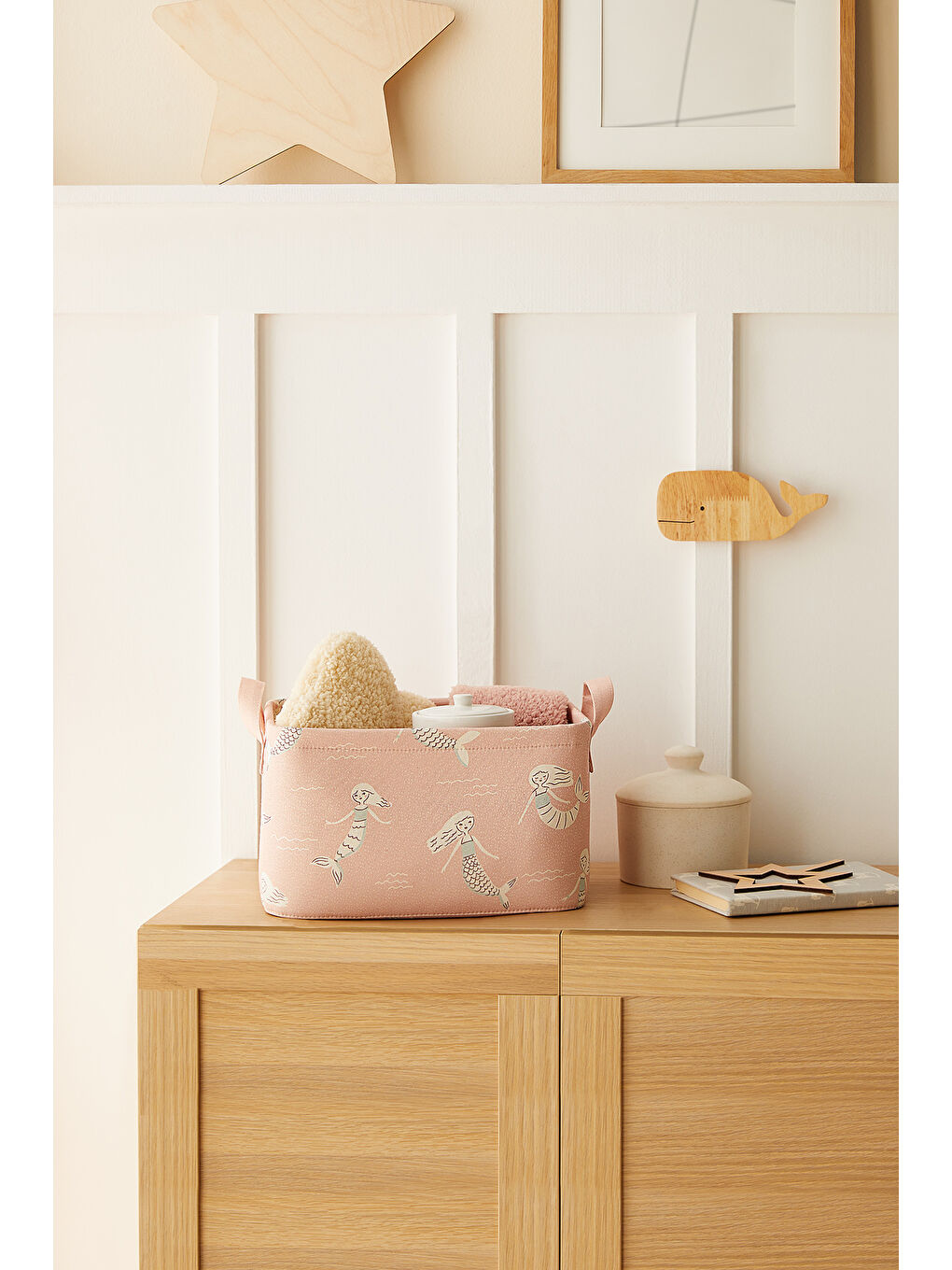 Çocuk Odası Deniz Kızı Sepet 30 x 21 x 18 cm-3