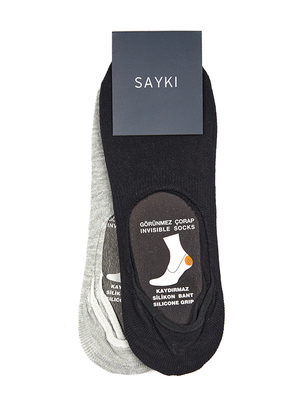 Siyah Pamuklu İkili Babet Çorap