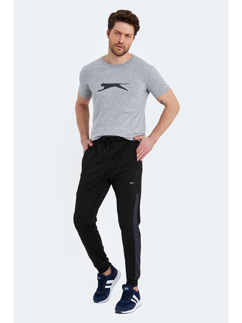 Bej KALLEN Erkek Eşofman Altı Siyah-4