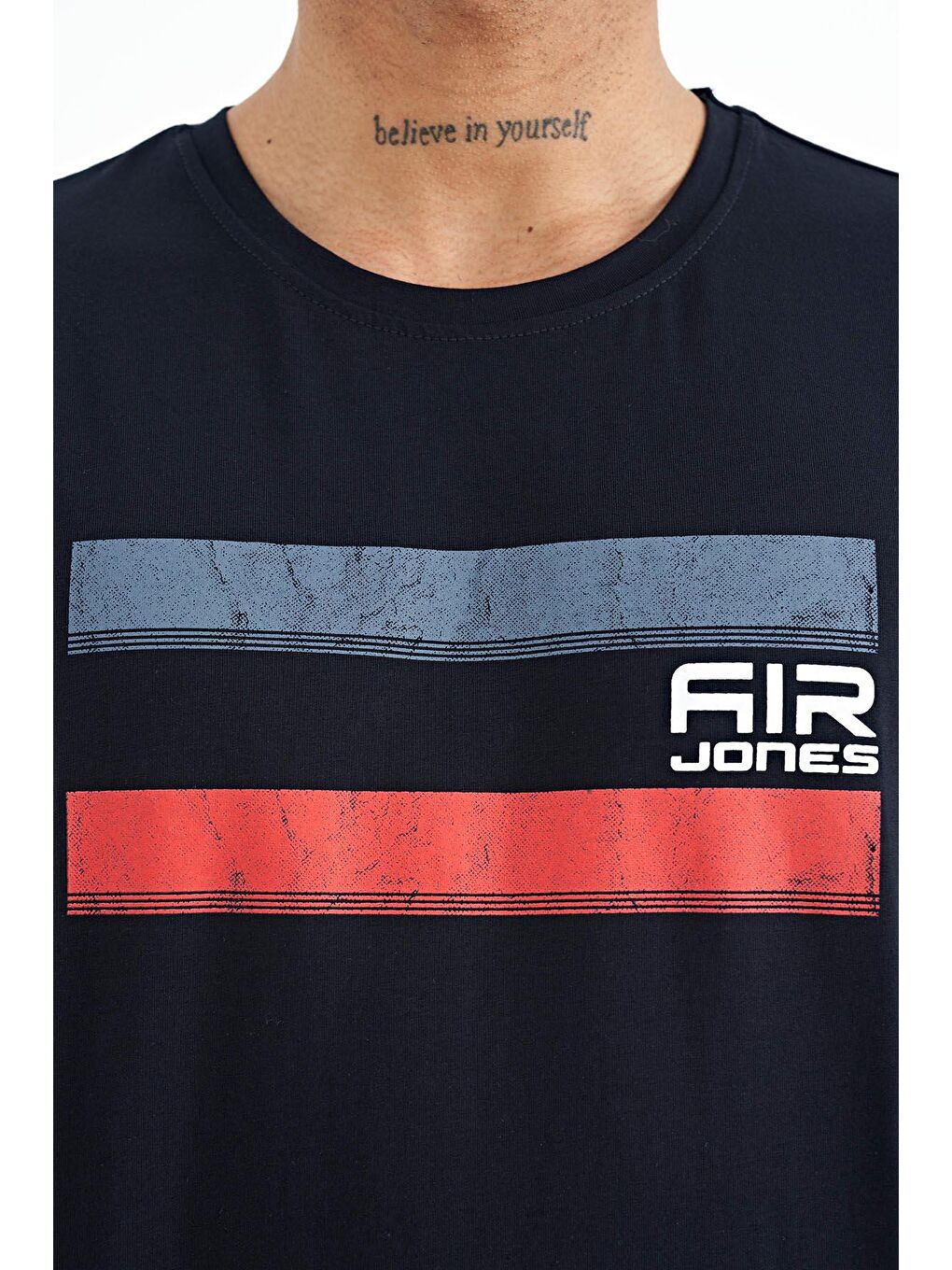 AIR JONES Lacivert Donald Lacivert Standart Kalıp Erkek T-Shirt - 88217 - 1