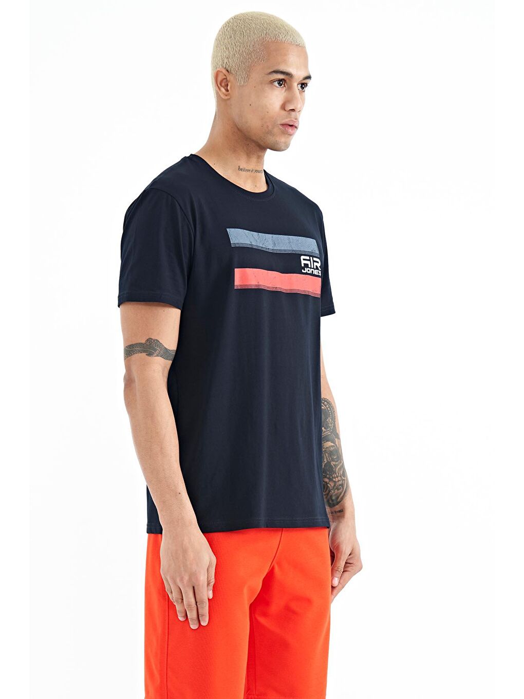 AIR JONES Lacivert Donald Lacivert Standart Kalıp Erkek T-Shirt - 88217 - 3