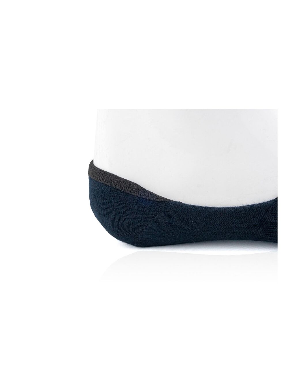 6'lı Kadın Lacivert Bambu Dikişsiz Silikonlu Kaydırmaz Topuk Kaliteli Görünmez Babet Çorap-4