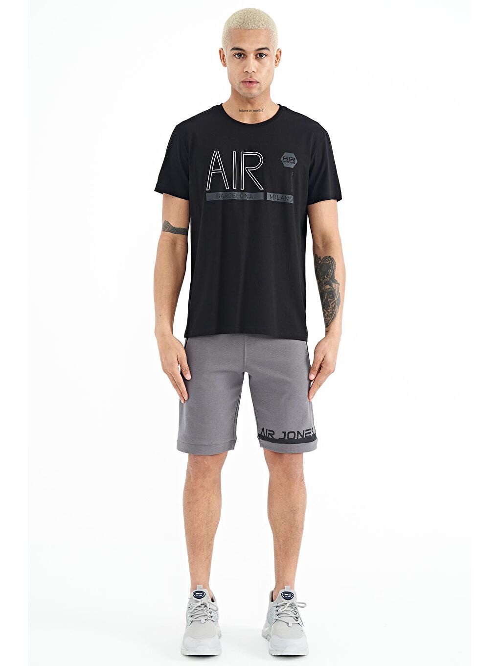 AIR JONES Siyah Conan Siyah Standart Kalıp Erkek T-Shirt - 88209 - 2