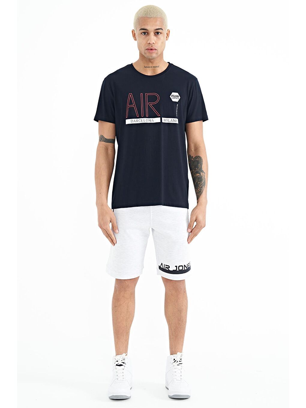 AIR JONES Lacivert Conan Lacivert Standart Kalıp Erkek T-Shirt - 88209 - 2