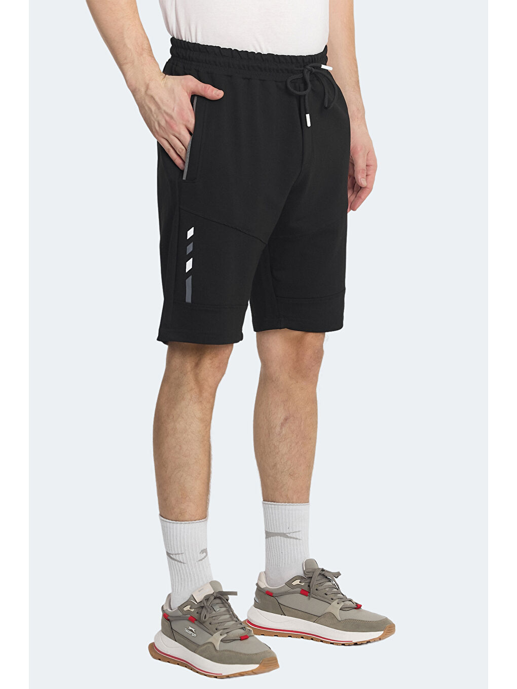 NASIM Erkek Cepli Siyah Şort-2