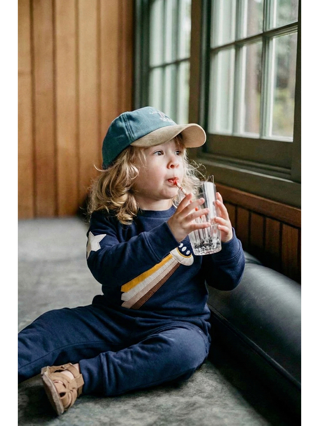 Uzay Aracı Aplikeli Pijama Takım 2-8 Yaş Lacivert