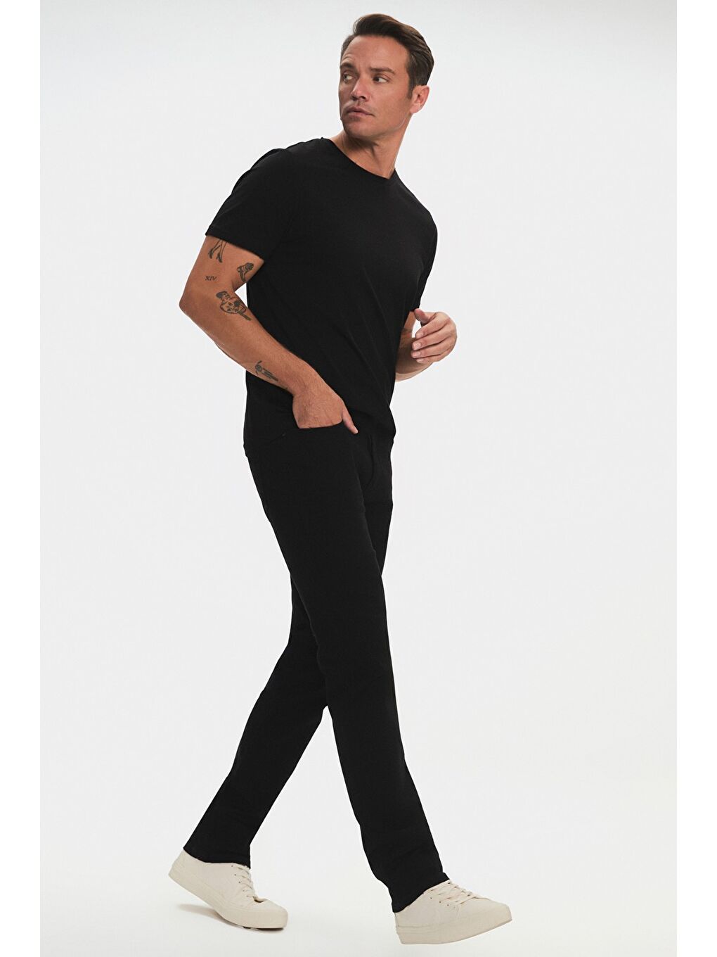 Siyah Slim  Fit Erkek Pantolon-2