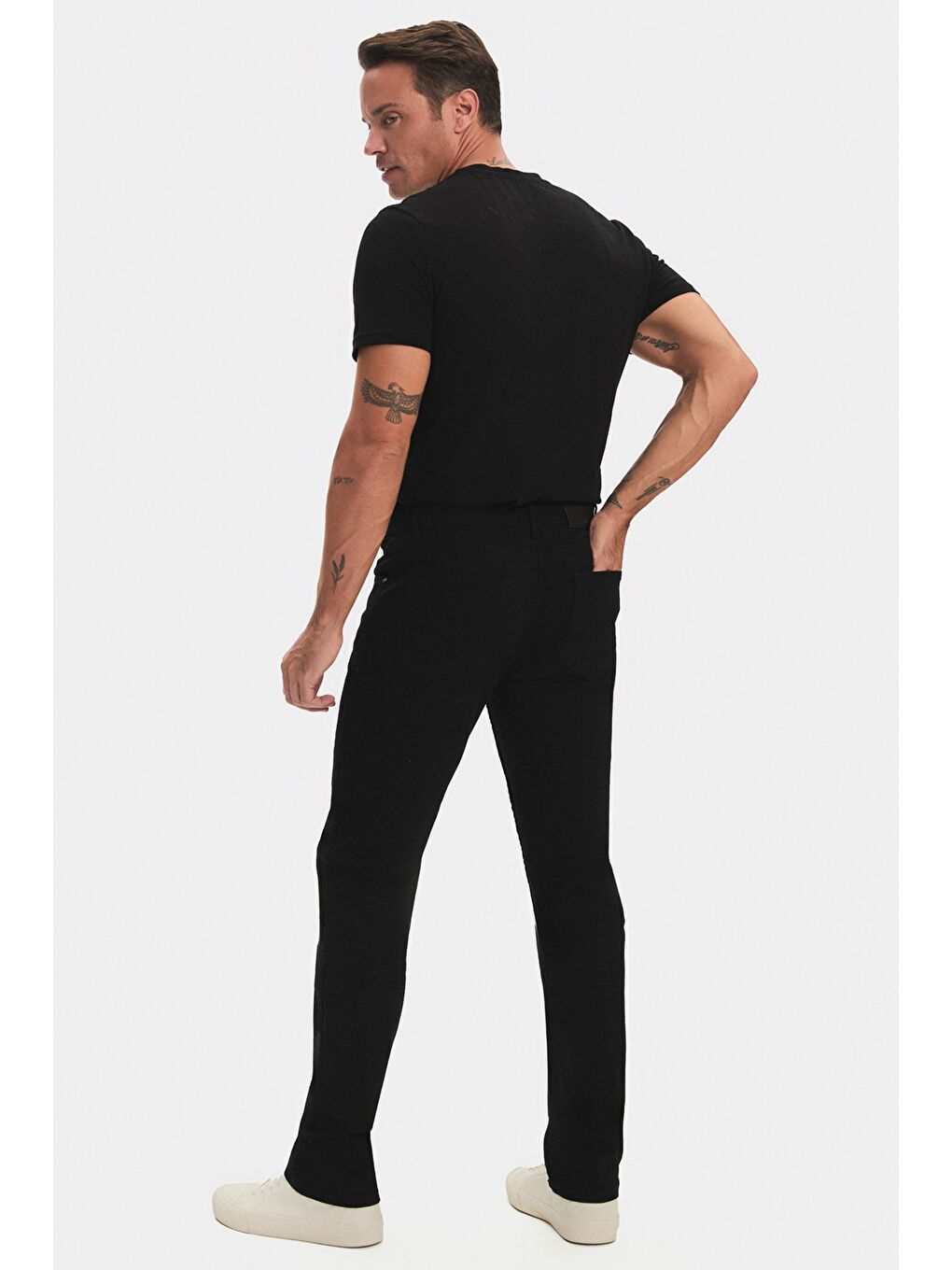Siyah Slim  Fit Erkek Pantolon-4