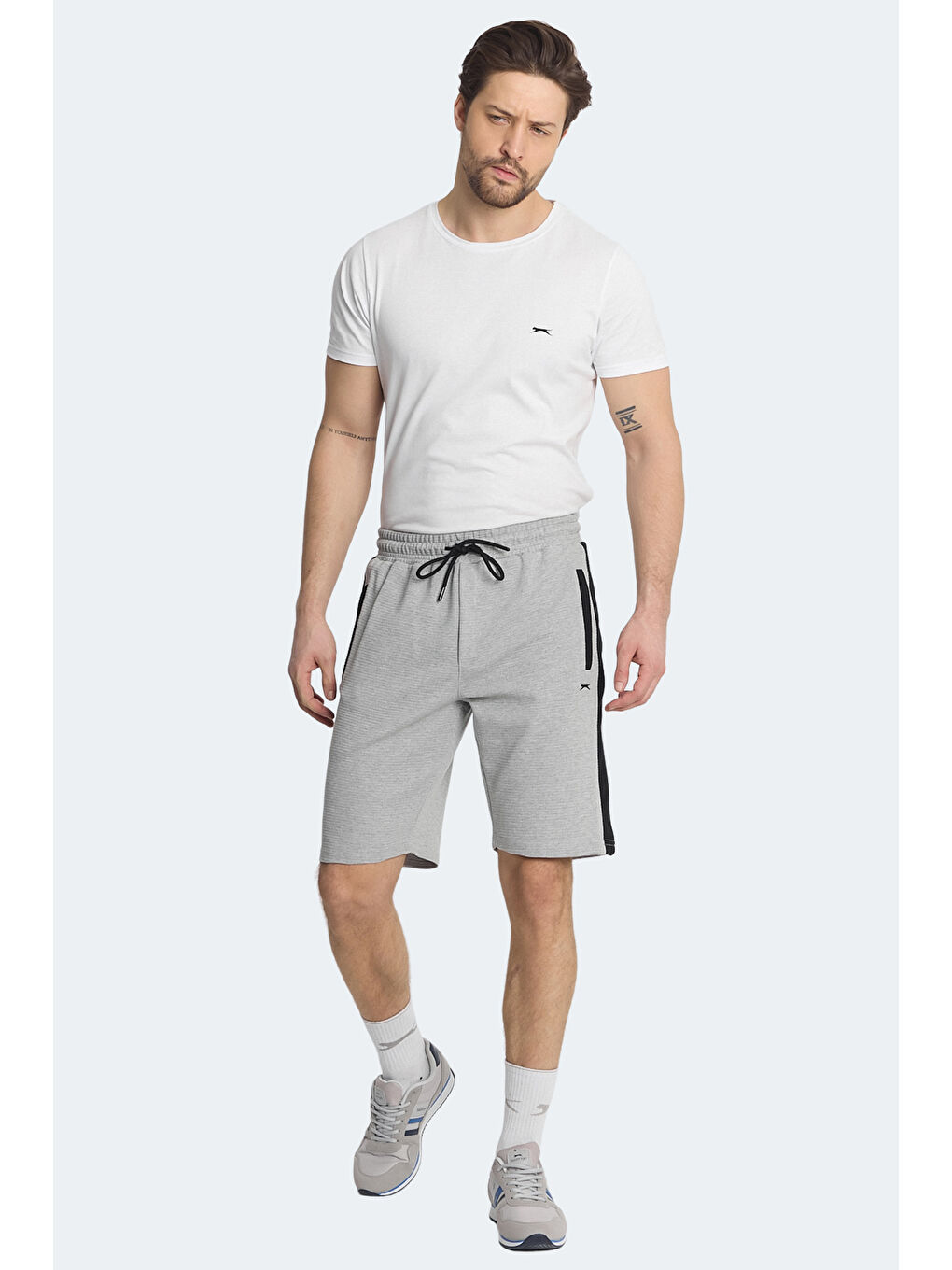 NANDO I Erkek Cepli Gri Şort-3