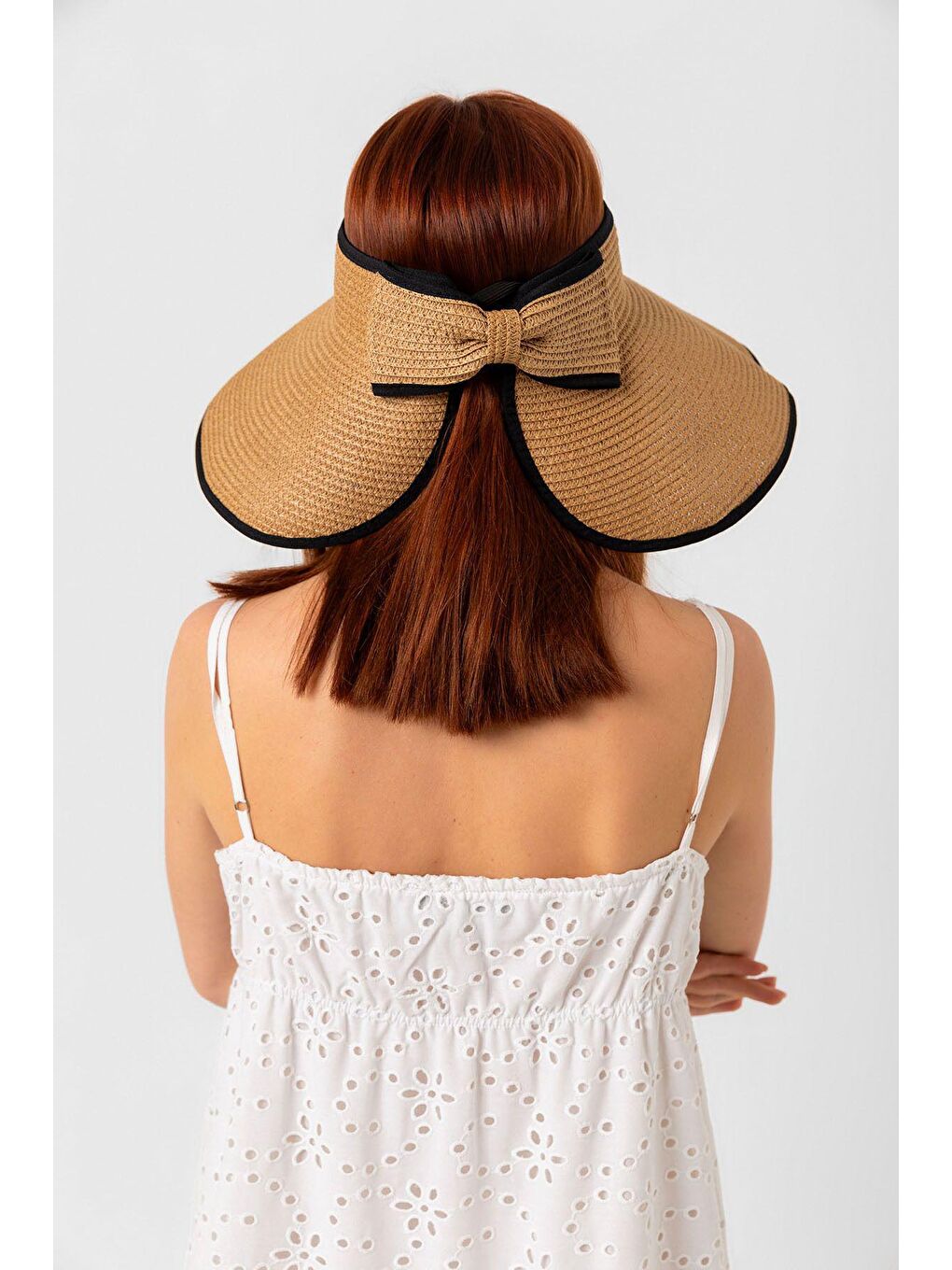 Kahverengi Camel Tepesi Açık Hasır Vizör Şapka Hsr2077-5