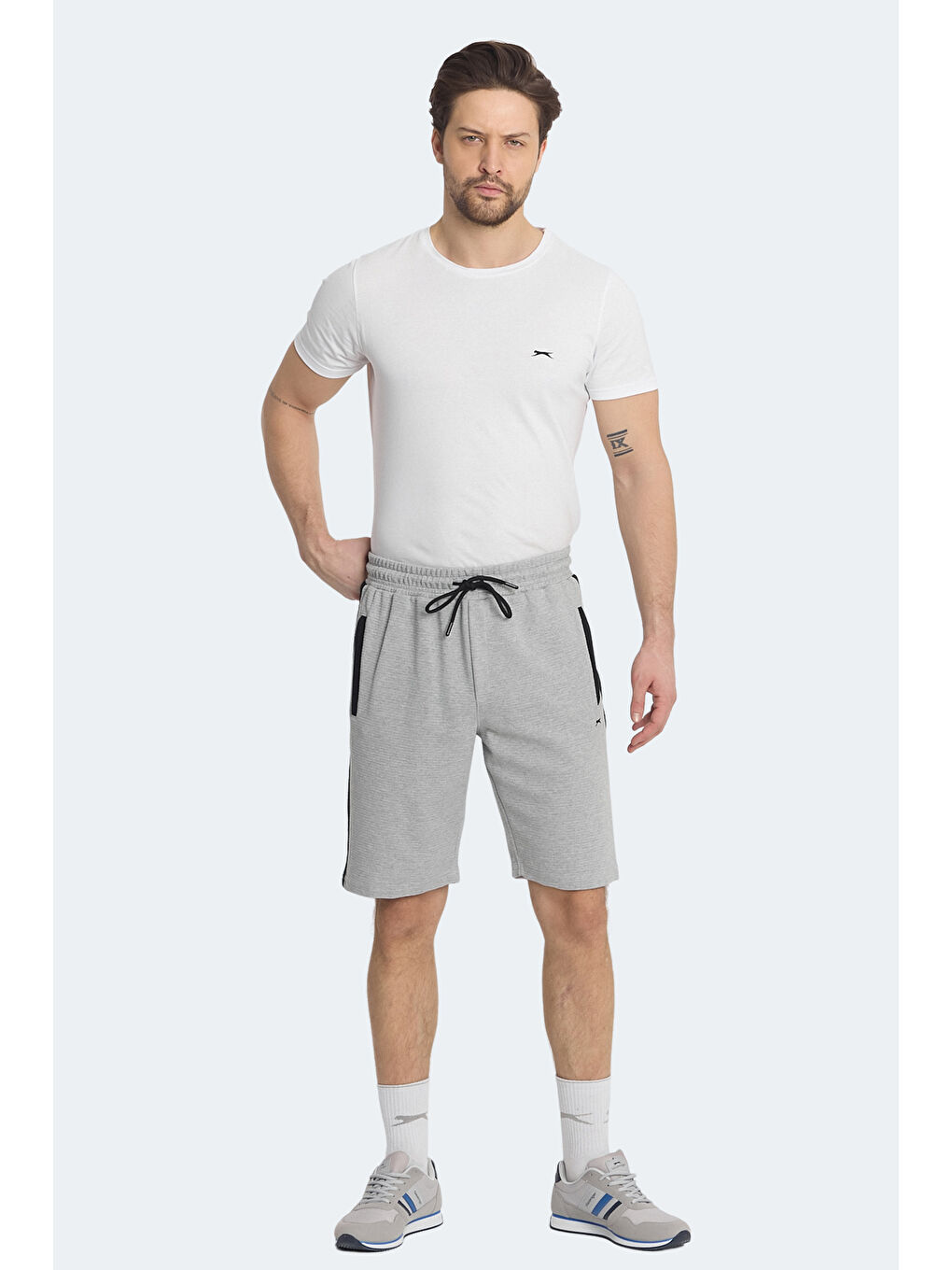 NANDO I Erkek Cepli Gri Şort-6