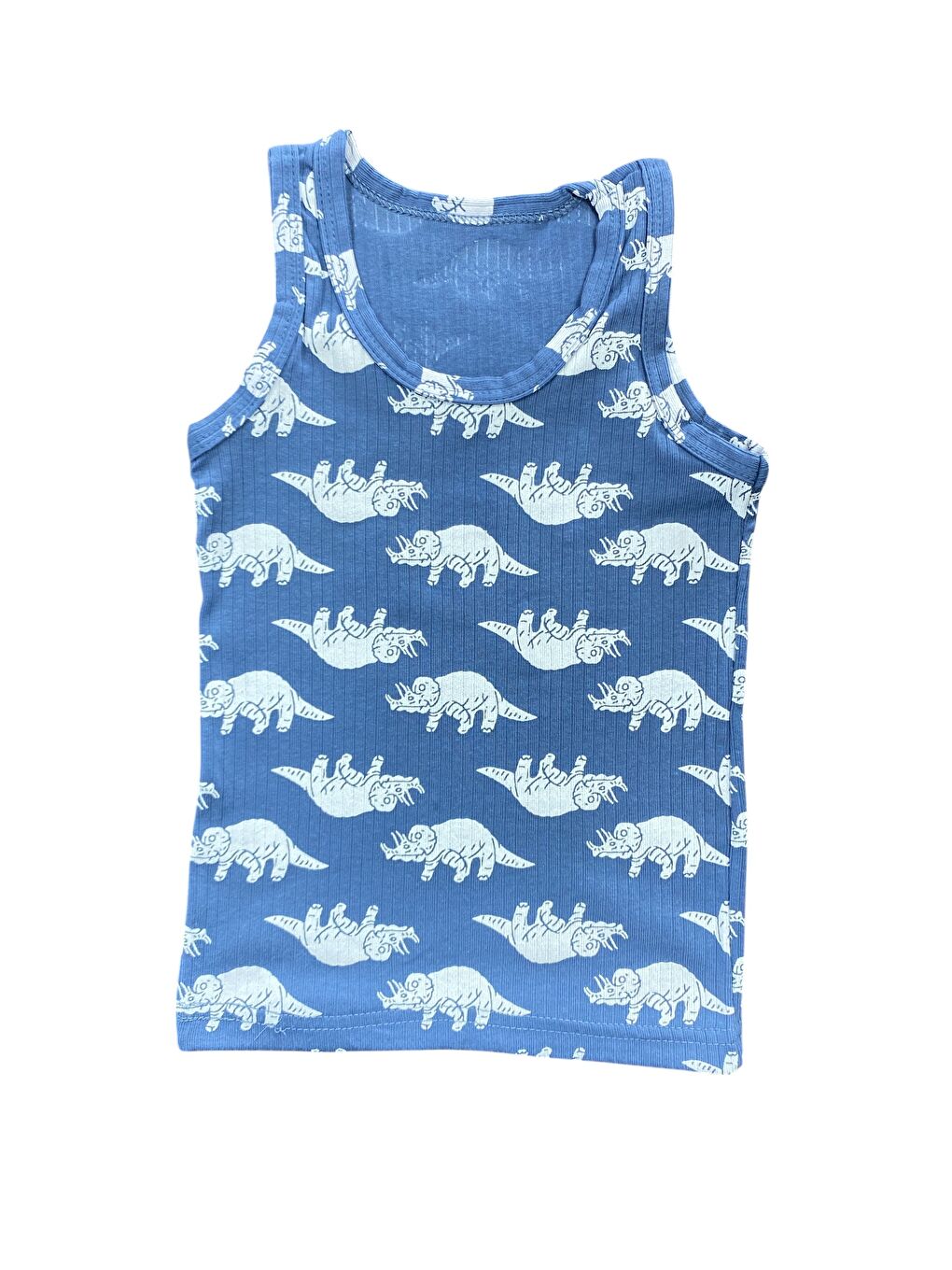 Karışık 6'lı Erkek Çocuk %100 Pamuk Fitilli Baskılı Yüksek Kaliteli Atlet-2