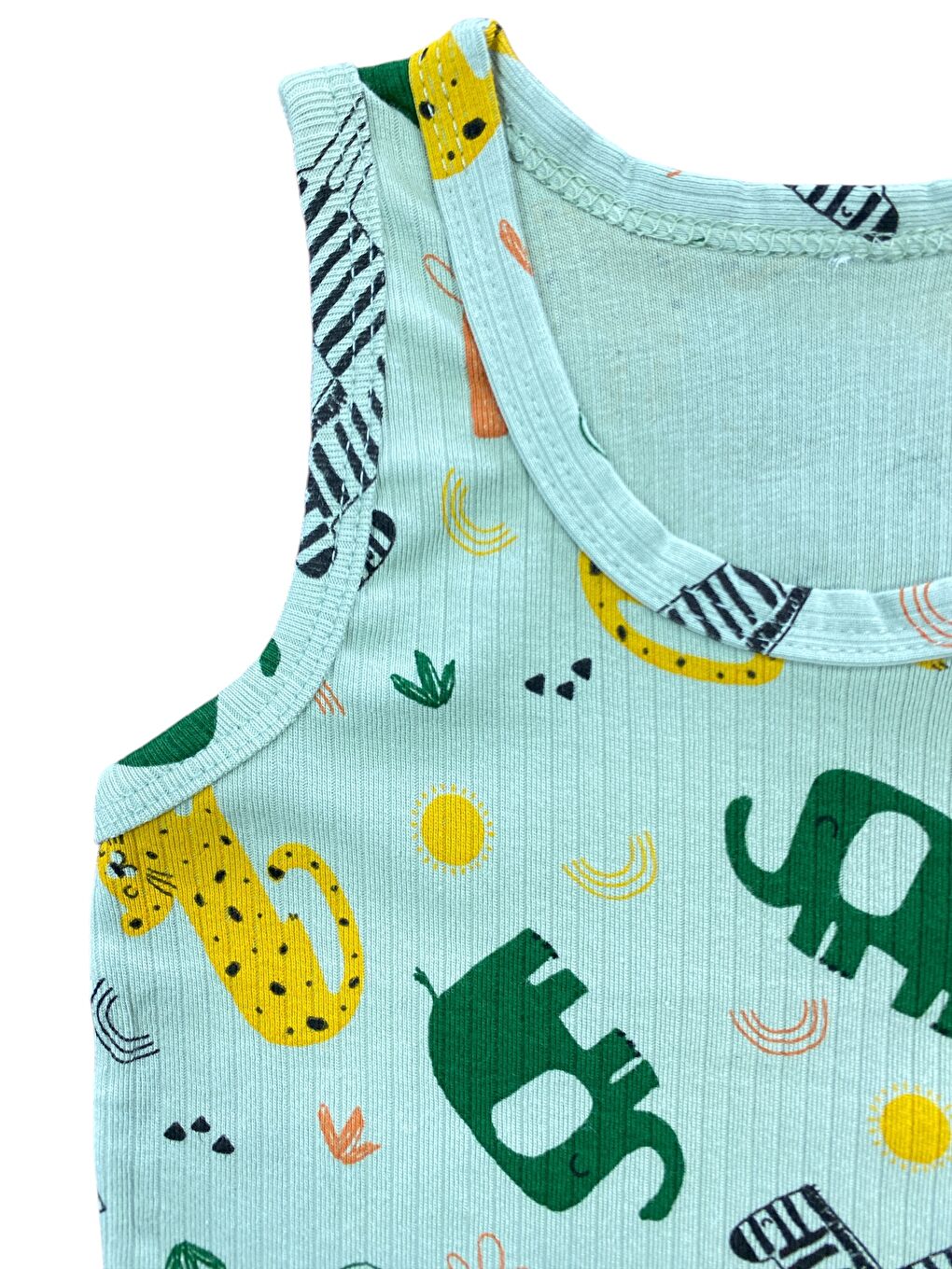 Karışık 6'lı Erkek Çocuk %100 Pamuk Fitilli Baskılı Yüksek Kaliteli Atlet-4