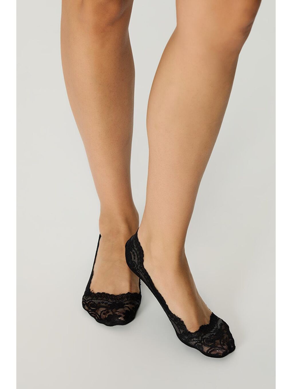 Luna Dantelli Babet Çorap Siyah