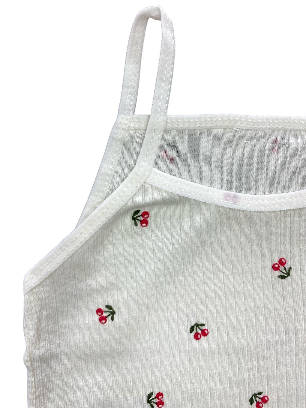 Karışık 6'lı Kız Çocuk %100 Pamuk Fitilli Yüksek Kaliteli İp Askılı Atlet-2