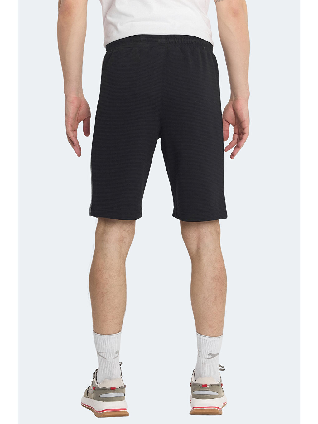 NANDO I Erkek Cepli Siyah Şort-5