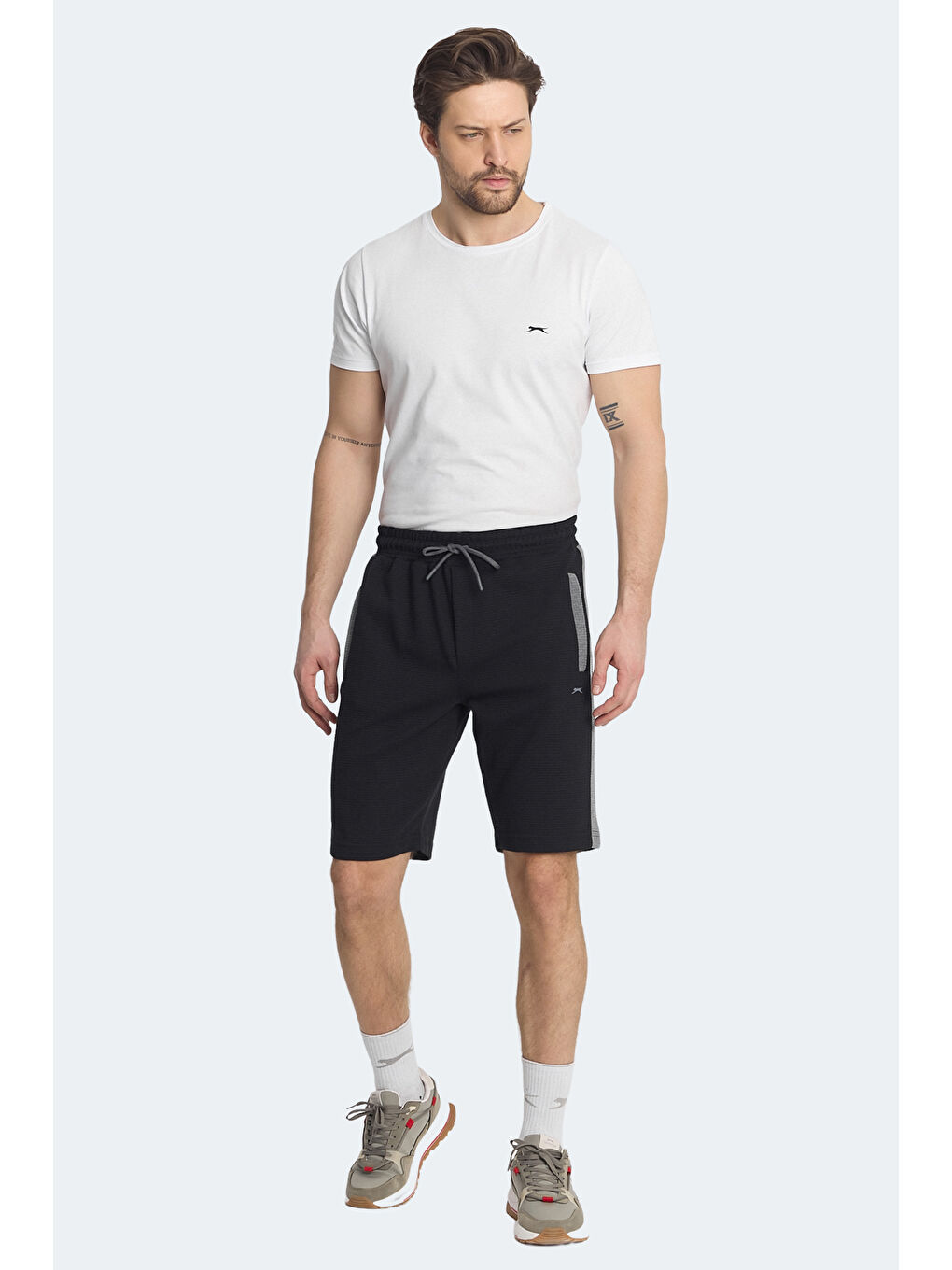 NANDO I Erkek Cepli Siyah Şort-6