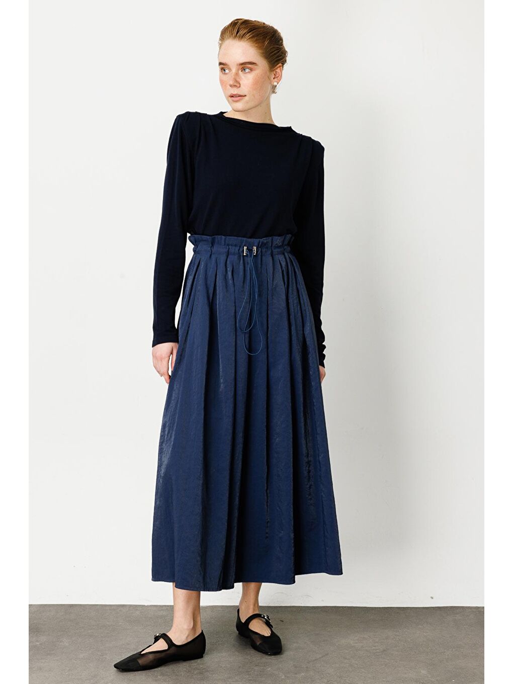 Vatkalı Crop Top - Lacivert-1