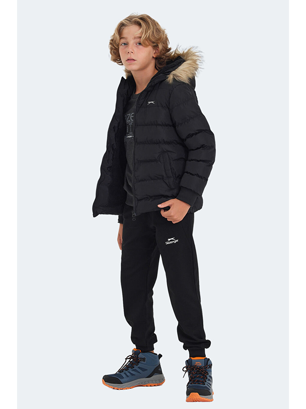 CALISTO NEW Unisex Çocuk Mont Siyah-6