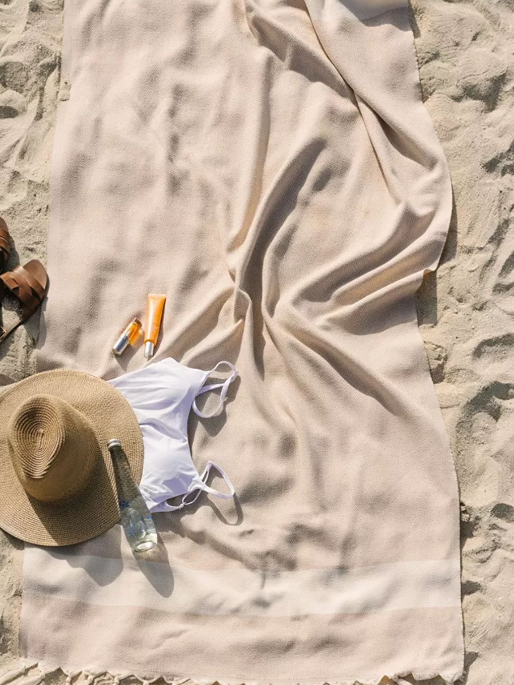 Bej Elmas Yöresel Peştemal – 100x180 cm | %100 Pamuk BEJ/100X180CM-3